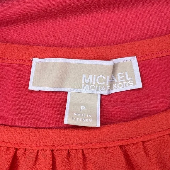 Michael Kors Open Shoulder Orange Blouse for Women Size Petite P - Picture 13 of 14